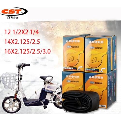 2pcs/set E-Bike Inner Tube Tyres Interior Tire rubber Tube 12/14/16X2.125/2.5/3.0 Bent gas nozzle Electric Bicycle Accessories