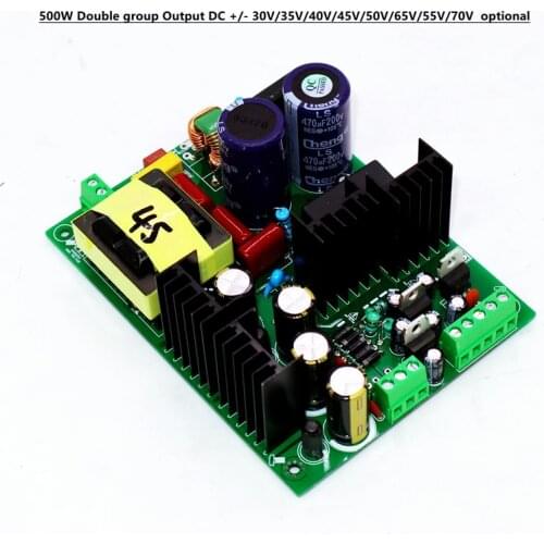 NEW 500W Double group Output DC +/- 30V/35V/40V/45V/50V/65V/55V/70V amplifier switching power- supply board dual-voltage PSU