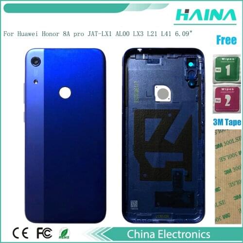 For Huawei Honor Play 8A Back Glass Battery Cover For Huawei Honor 8A Pro Back Glass Honor8A Play Rear Door Housing Case