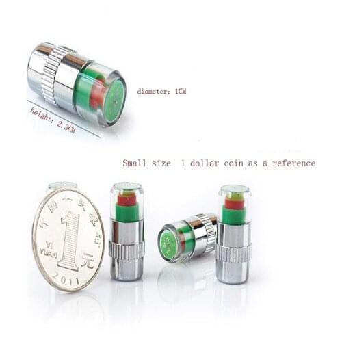10PC/set car Tire pressure gauge monitor valve stem caps sensor indicator eye alert diagnostic 3 color for motorcycle,car,bike