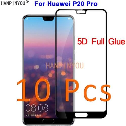 10 Pcs/Lot For Huawei P20 Pro P20pro 6.1" 5D Full Glue Cover Toughened Tempered Glass Film Screen Protector Guard