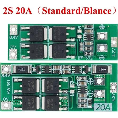 10PCS 2S 20A 7.4V 8.4V 18650 Lithium Battery Protection Board/BMS Board Standard/Balance