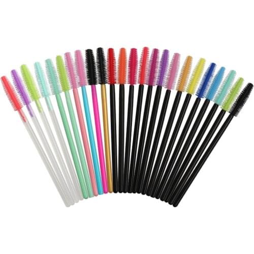 1000pcs Disposable Silicone Eyelash Brush Comb Mascara Wands Eye Lashes Extension Tool Professional Beauty Makeup Tool For Women