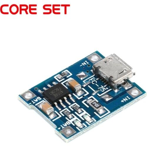 5PCS Micro USB 5V 1A 18650 TP4056 Lithium Battery Charger Module Charging Board With Protection Dual Functions 1A Li-ion 18650