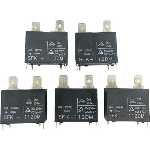 5pcs SFK-112DM 20A 250VAC 4 Pins Air Conditioner Relay Brand New Parts Accs