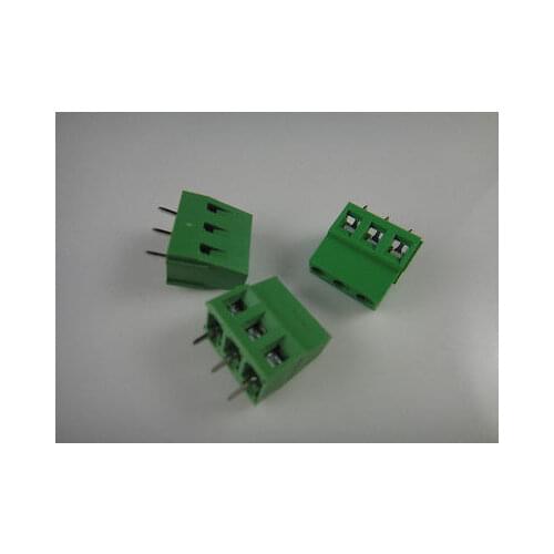 50pcs 3 Pin Screw Terminal Block Connector 5mm Pitch G