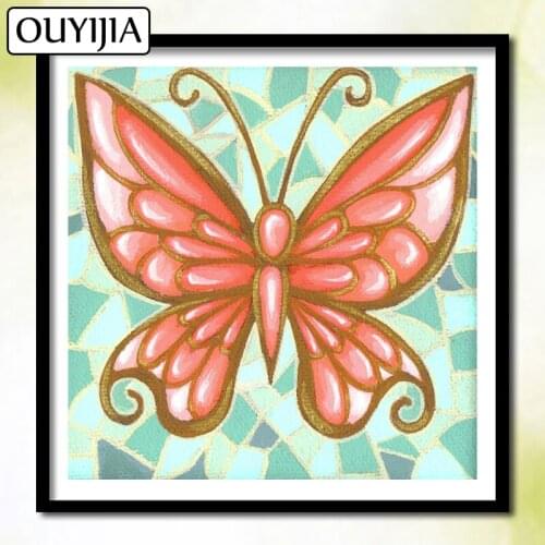 OUYIJIA Animals Flower Butterfly Bird 5D DIY Diamond Painting Full Square Diamond Mosaic Embroidery Sale Picture Of Rhinestone