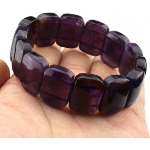 Natural amethysts stone beads bracelet DIY jewelry for woman birthstone of Sagittarius, Aquarius wholesale