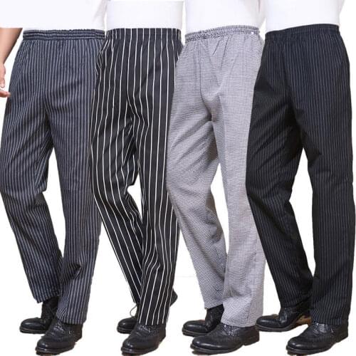 Chef Trouser Elastic Waist with Pocket Men Women Baggy Chef Pant Restaurant Hotel Work Uniforms trousers zebra kitchen pants