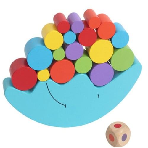Wood Moon Balance Game Kids Educational Toys For Children Wooden Toys Balancing Blocks Baby Children Montessori