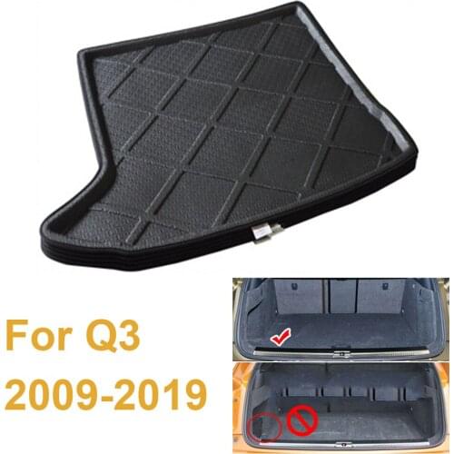 For Q3 2009-2019 Auto Car Rear Boot Cargo Liner Tray Trunk Luggage Floor Carpet Carpets Pad Mat