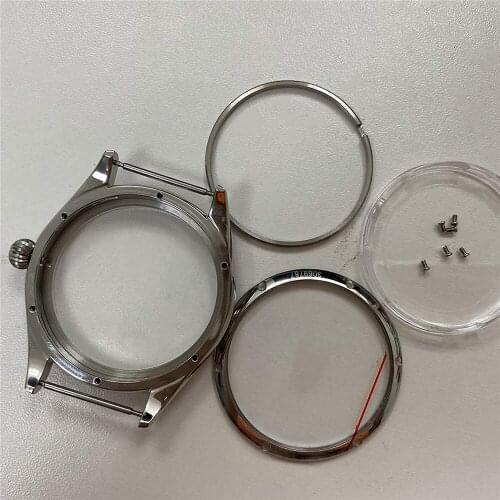 44mm Stainless Steel Silver Watch Case Parts for ETA 6497 6498 for Seagull ST3600 ST3620 Movement Accessories