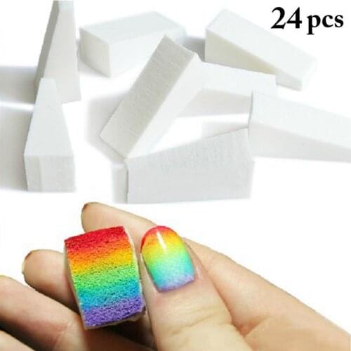 24PCS Manicure Tool Nail Art Nail Sponge Beauty Gradient Tips DIY Image Stamp For Gradient Color Template Nail Transfer Makeup