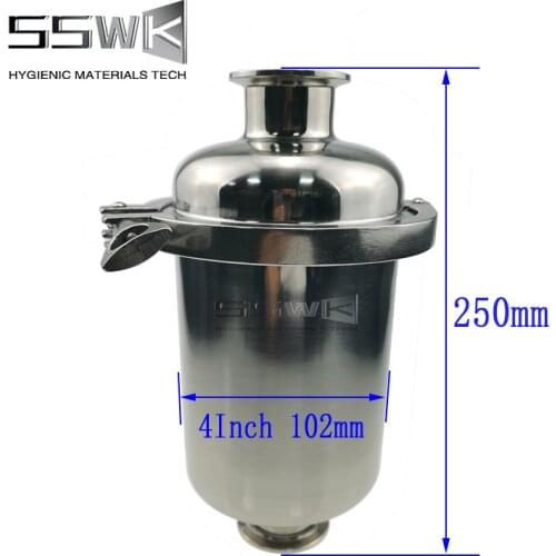Short Sanitary Inline Strainer Fit 1.5inch 38mm Pipe Tri Clamp SS304 Stainless Steel Wine Wort Filter Ferrule OD 50.5 Body 102mm