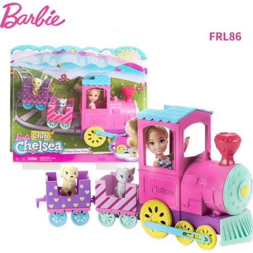 Barbie Doll Little Kellys Little Choo-choo Train Chelsea Club Playset Colorful Fine Plastic Girls Birthday Gifts FRL86