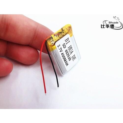 Li-po 3.7V,400mAH,[602530] PLIB ; polymer lithium ion / Li-ion battery for GPS,mp3,mp4,mp5,dvd,,SMART WATCH