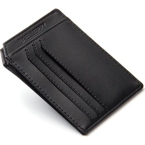 Baellerry Small Wallet for Male Credit Card Bag Driver License Pocket Mini Passport Holder for Men PU Leather carteira masculina