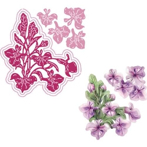 Lobelia Metal Cutting Die Scrapbook Embossed Paper Card Album Craft Template Cut Die Stencils New for 2021 Arrive Floret