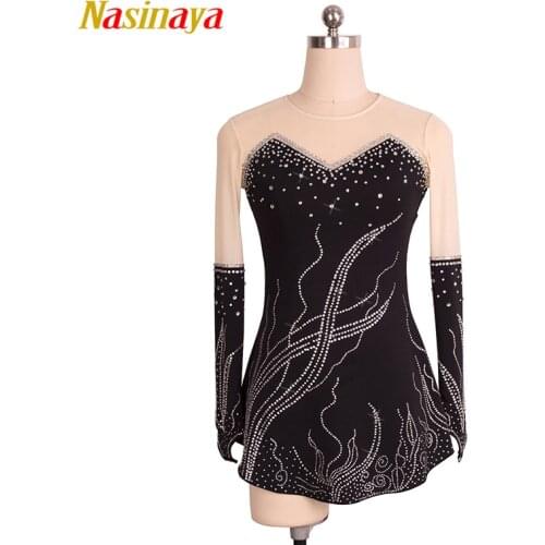 Nasinaya Figure Skating Dress Customized Competition Ice Skating Skirt for Girl Women Kids Patinaje Gymnastics Performance 50