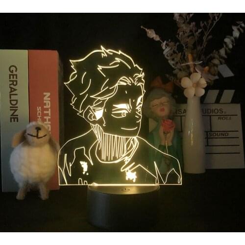 Anime Night Light Haikyuu for Bedroom Decor Nightlight Kids Child Birthday Gift Manga 3d Color Changing Lamp