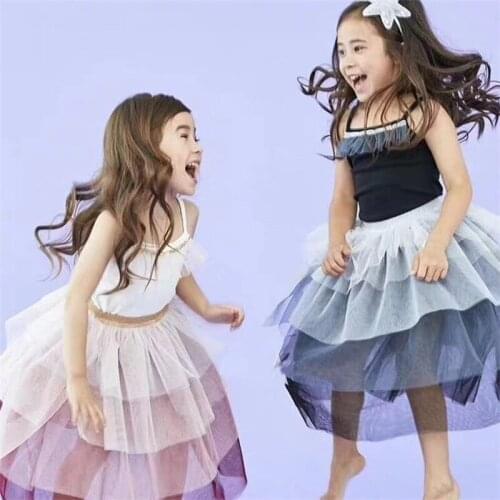 New 3 Layers Kids Dresses for Girls Summer Sleeveless Children Girls Dress 3-8 Years Toddler Girls Casual Clothes