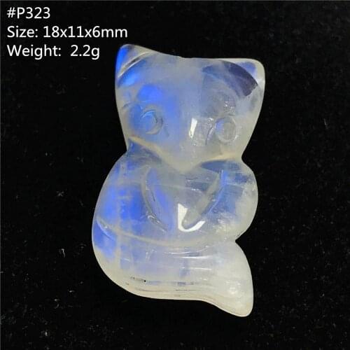Necklace Pendant Natural Moonstone Crystal Jewelry For Women Lady Men Fox Carved Stone Beads Yellow Blue Light Gemstone AAAAA