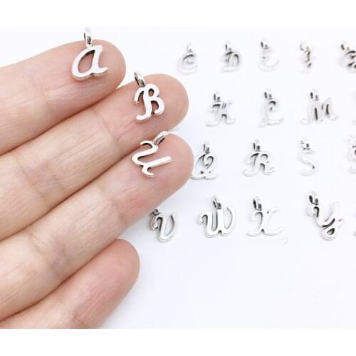 26Pcs/Set A-Z Letter Charms Alphabet Initial Letter Handmade Pendant for Diy Bracelet Jewelry Making Wholesale