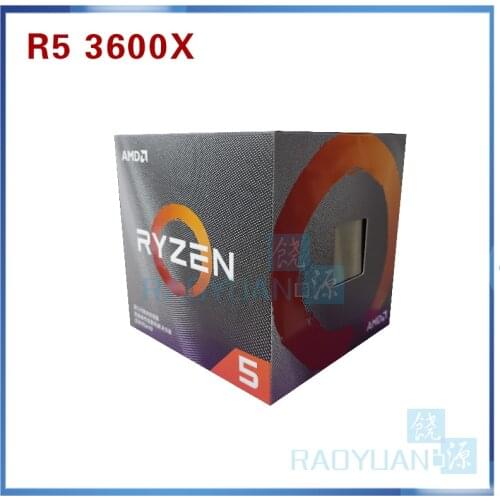 AMD Ryzen 5 3600X R5 3600X 3.8 GHz Six-Core Twelve-Thread 7NM 95W L3=32M 100-000000022 CPU Processor Socket AM4 with cooler fan