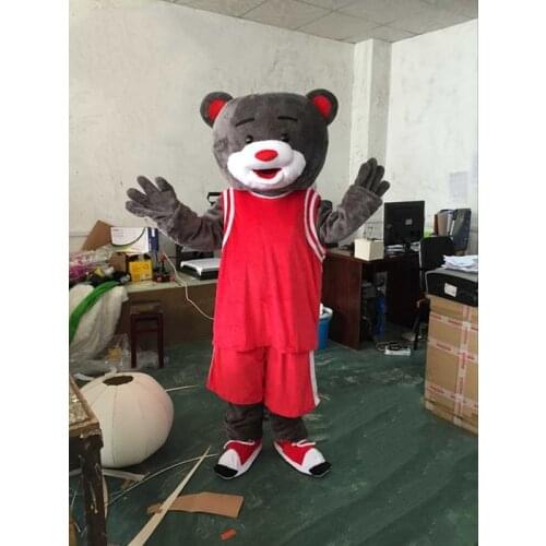 Rocket Bear Mascot Brown Bear with Basketball Clothes Basketball Theme Mascotte Carnival Costume Fancy Dress Halloween Costumes