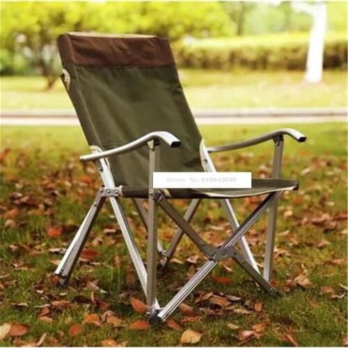 Portable Folding Fishing Chair 600D Oxford Aluminium Tube Backrest Foldable Picnic Camping Outdoor Beach Chair With Bag