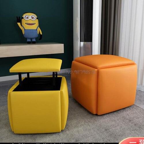 The shoe-changing stool can sit at the home entrance of the five-in-one Rubiks Cube stool combination multi-functional wear liv