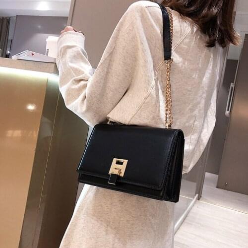 2021 New Crossbody Bags Novelty Small Zipper Shoulder Bags Designer Chain Flap Bag Fashion Girls PU Leather Plain Handbags