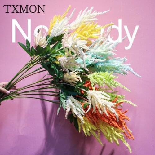 TXMON 96CM 3 heads of embroidered artificial simulation flowers home soft dresses wedding hall decorated simulation fake flowers