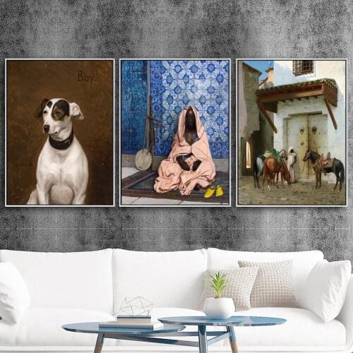 Home Decoration Print Canvas Art Wall Pictures Poster Canvas Printings Paintings French Jean-Leon Gerome A woman eavesdropping