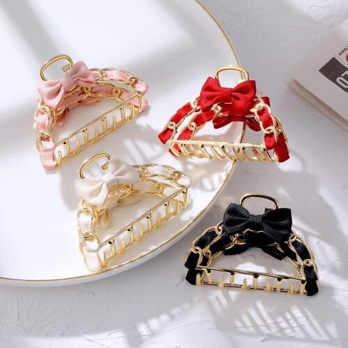 Vienkim Women Girls Geometric Hair Claw Metal Hair butterfly Shape Hair Claw Clip Solid Color Hairpin Large Size Hair Accessorie