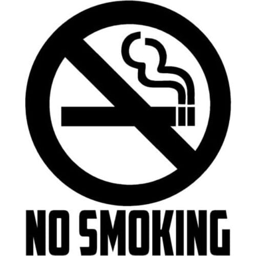 11.5cm*14cm Creative Remind Warning Signs Prohibiting Smoking Vinyl Window Decals C5-0550