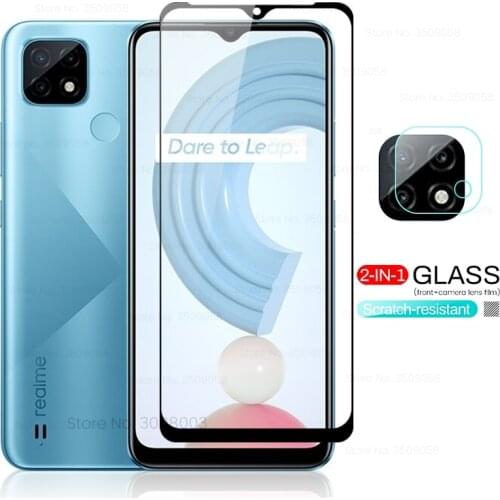 Tempered glass on realmi c21 screen protectors for oppo realme raelme realmy real me c21 c 21 21c 6.5'' camera protective film