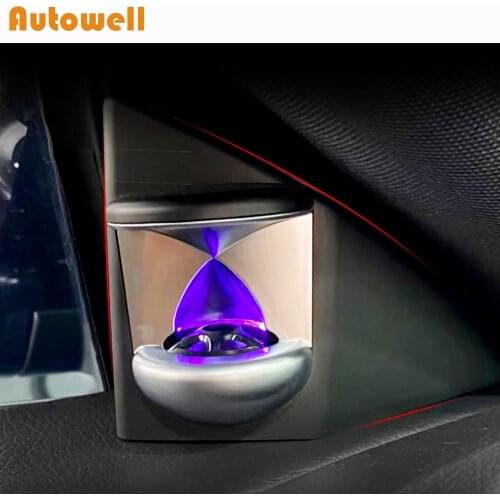 12 Colors Car Tweeter With Ambient Light For Mercedes Benz GLA CLA 2016-2019 Front Door Side Treble Speaker Audio With LED Lamp