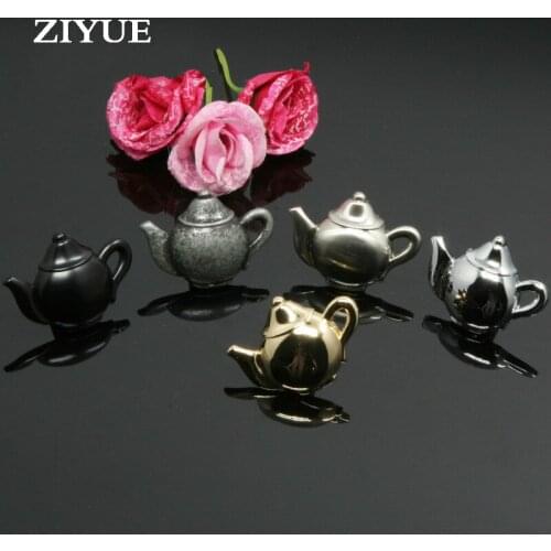 2pcs Free Shipping Classical Chinese Bronze Handle Drawer Cabinet Handle Teapot Type Ancient Silver Single Hole Handle