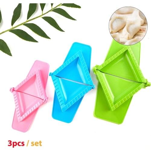 3Pcs/Set Square Dumpling Molds Plastic Noodle Pressing Tool Dumpling Moulds