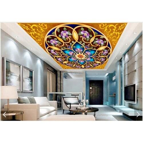 Custom ceiling wallpaper 3d ceiling zenith murals Condole top European painting decorative pattern mural wall paper home decor