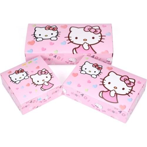 50 X Cut Pink Cat Design Hold 4/6/8pcs Mooncake Gift Box Muffin Cake Box Wedding Birthday Party Gift Boxes