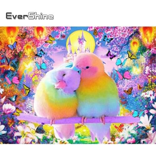 EverShine Diamond Painting Full Square Animal Cross Stitch 5D DIY Diamond Embroidery Bird Picture Of Rhinestones Home Decoration
