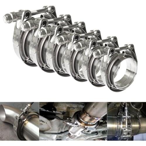 2" 2.5" 3" 3.5" 4" Stainless Steel Car V-band Male Female Exhaust Flange Vband Clamps V Band Clamp Kit 1.5 2.5 3 Inch Clip