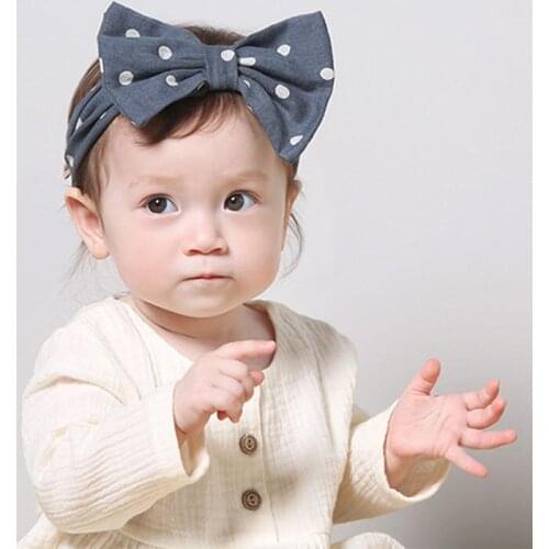 Hair Bows Headband Baby Girls Chic Dot Hairband Hair Ties Kids Hair Headwear Accessories Set Photography Props