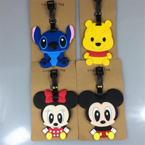Disney Mickey Minnie Stitch Winnie the Pooh Daisy Luggage Tag Boarding Pass Boarding Tags portable label