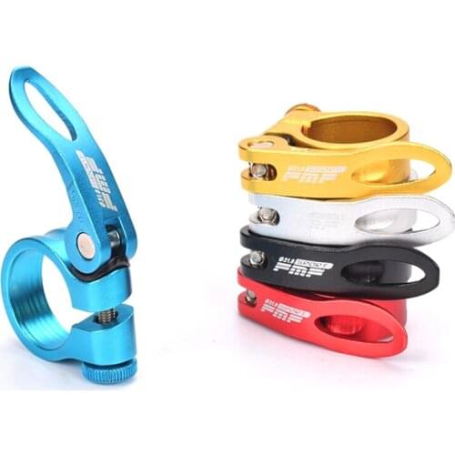 Aluminum Alloy Bicycle Seatpost Clamp Road Bike Saddle Clamp Multiple Colour Quick Release Cycling Seat Post Clip 31.8-34.9 mm