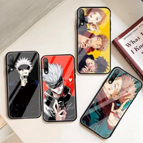 Hot Seria Jujutsu Kaisen Gojo Satoru Phone Case For Huawei P9 10 20pro 30lite Mate 9 10lite 20pro Honor 7A 8X 9 Tempered Glass
