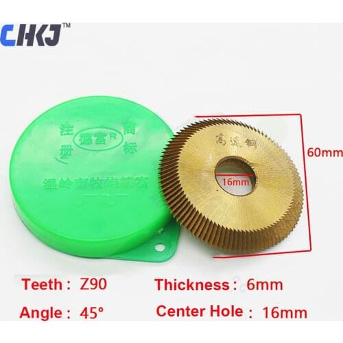 CHKJ High Speed Steel 60*6*16 mm Key Cutting Blade For All Horizontal Key Machine Disk Cutter Locksmith Tools 90T Free Shipping