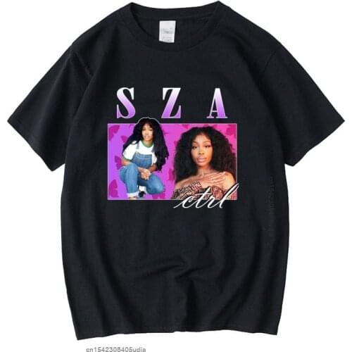 Mens Black T Shirt Hipster Funny T Shirts Hip Hop Oversized Tshirts Sza Beautiful Photo Print Short Sleeve Harajuku Tees